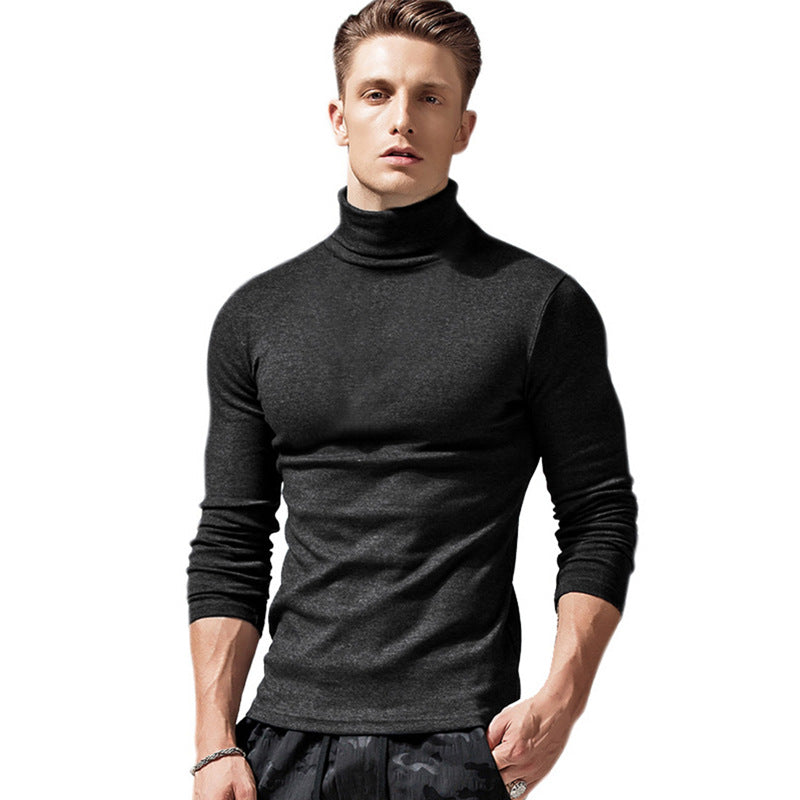 Herren Turtleneck-Shirt i høj kvalitets, elastisk bomuldsblanding Stilla