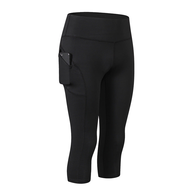 Dame Kvalitets Sport-Leggings med praktiske sidelommer og fleksibel talje Stilla