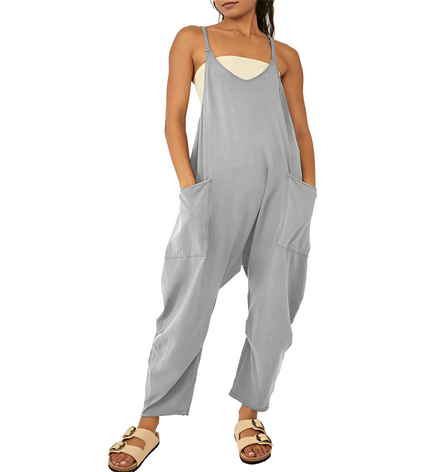 Stilla | Casual Jumpsuit Uden Ærmer med Lommer til Kvinder