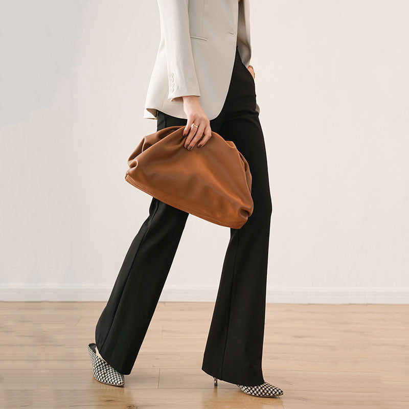 Dame elegant business-bukser med høj talje og udvidet ben Stilla