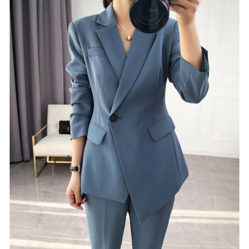 Dame elegant blazer-bukse-sæt med moderne pasform og materialer af høj kvalitet Stilla