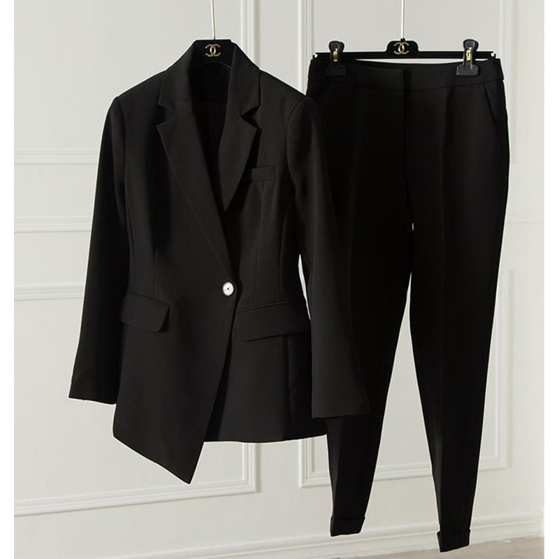 Dame elegant blazer-bukse-sæt med moderne pasform og materialer af høj kvalitet Stilla