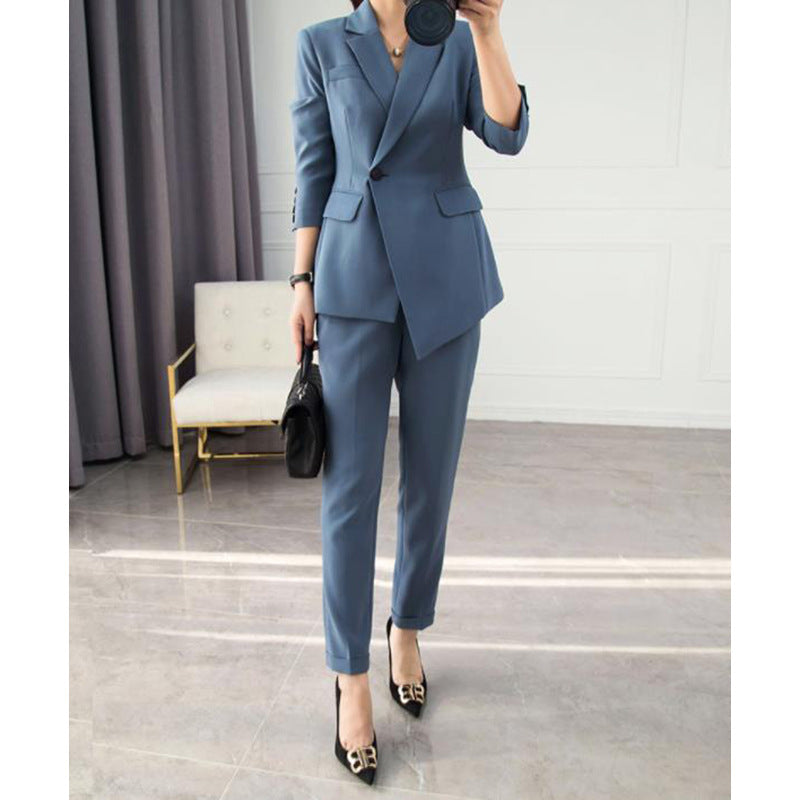 Dame elegant blazer-bukse-sæt med moderne pasform og materialer af høj kvalitet Stilla
