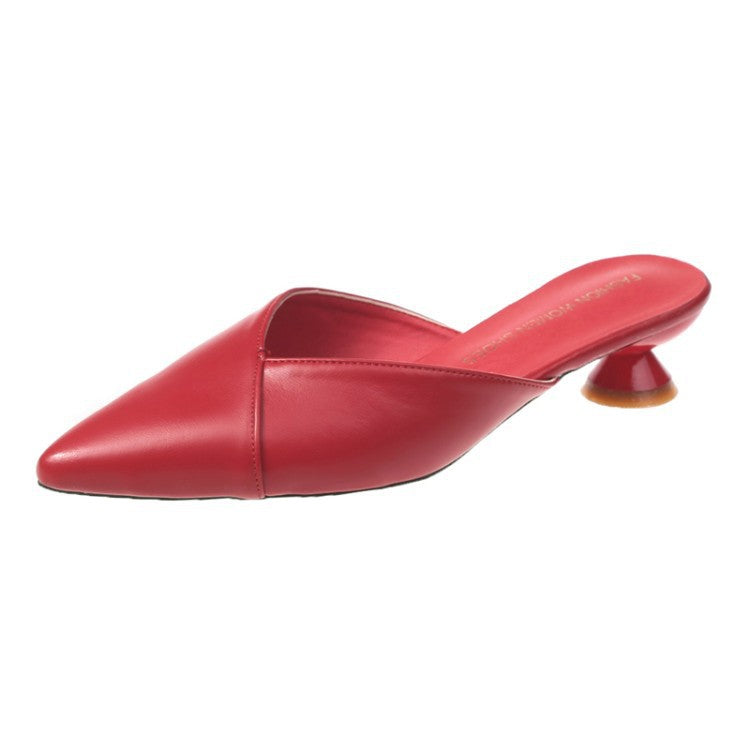 Dame Elegante Slingback-sandaler med spids form og komfortabel blokhæl Stilla