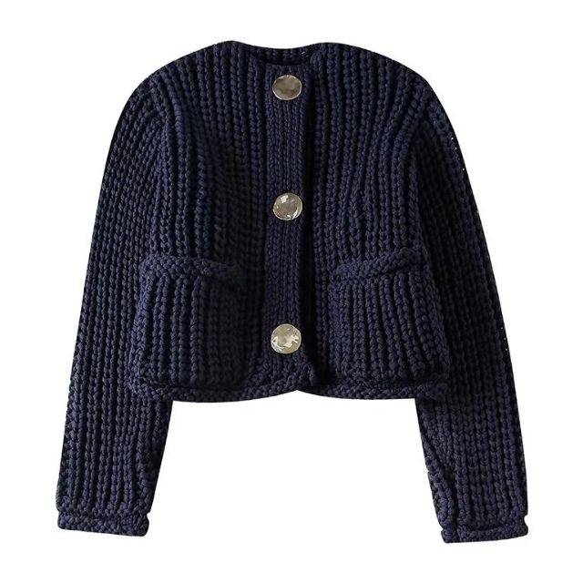 Stilla | Chunky strik cardigan med store knapper