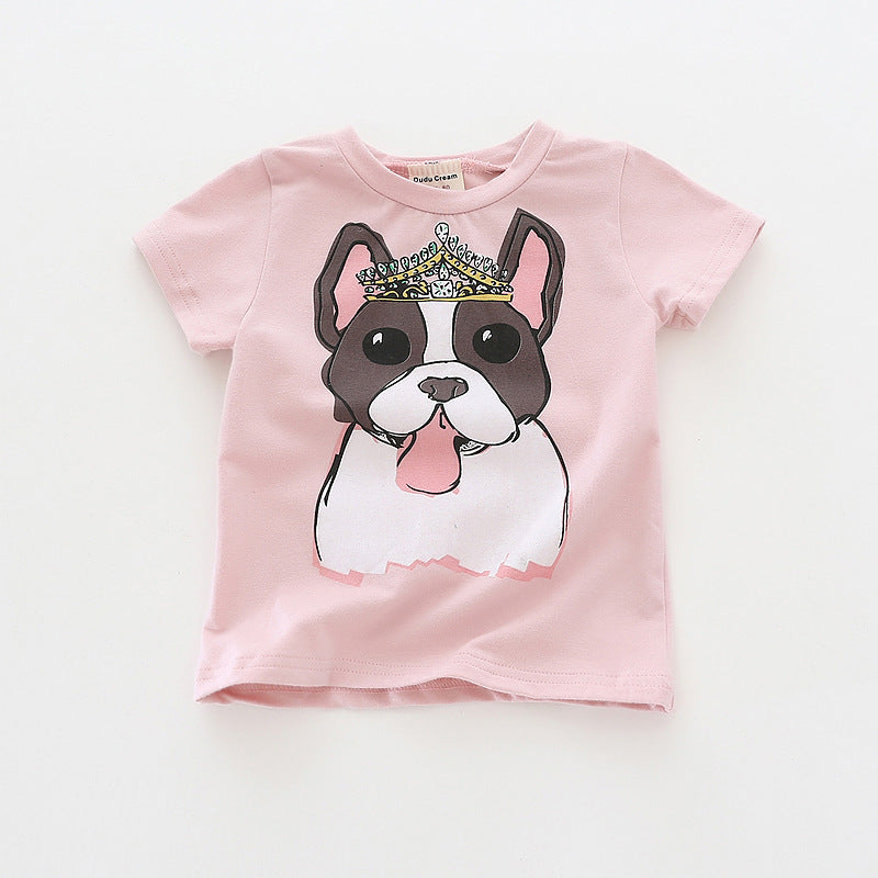 Børne Grafik Hund Trykke T-Shirt Stilla
