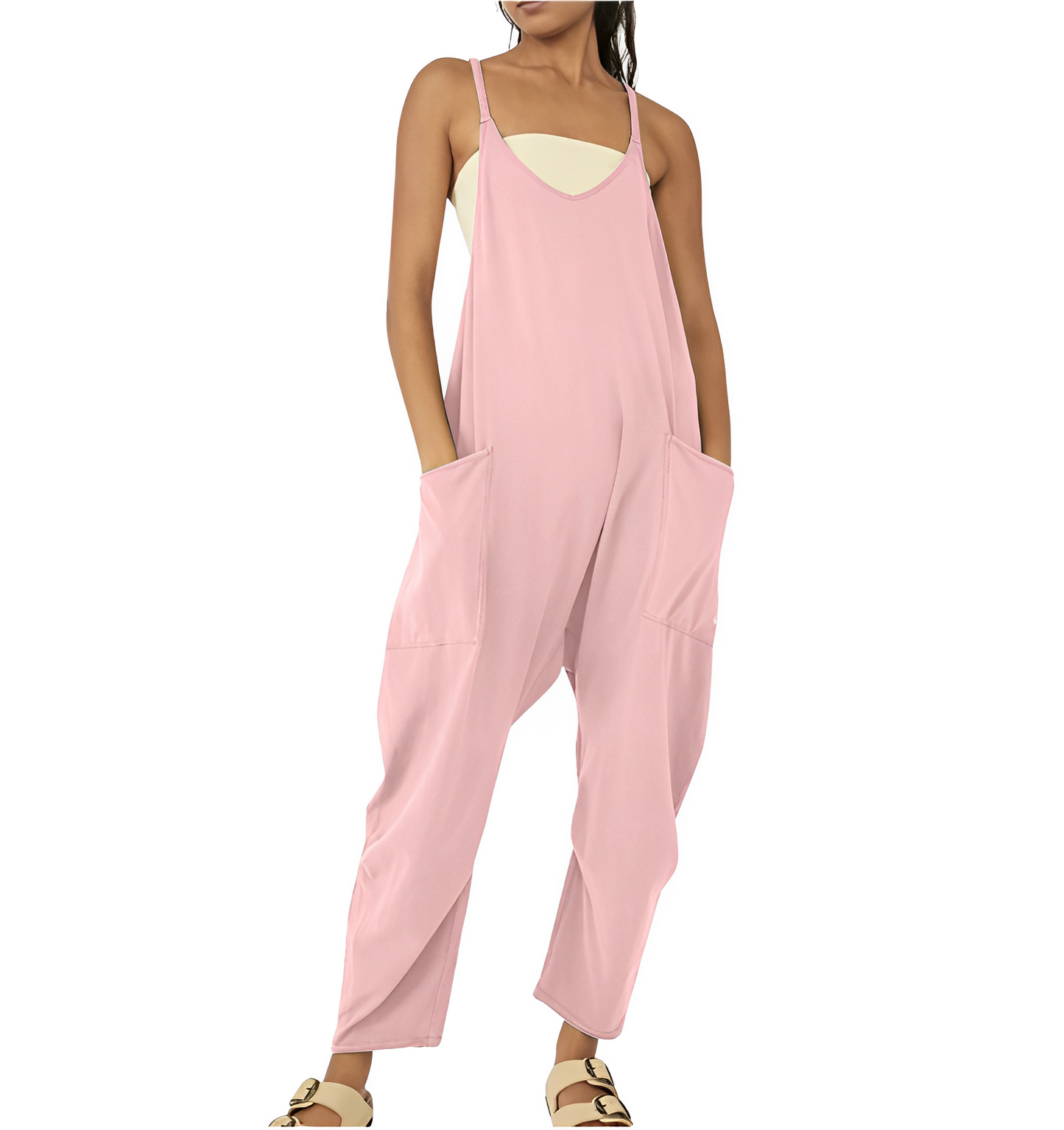Stilla | Casual Jumpsuit Uden Ærmer med Lommer til Kvinder