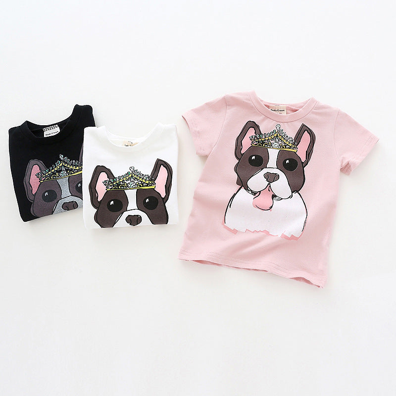 Børne Grafik Hund Trykke T-Shirt Stilla