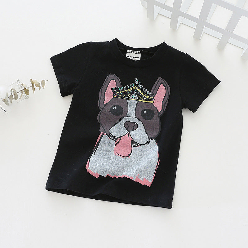 Børne Grafik Hund Trykke T-Shirt Stilla