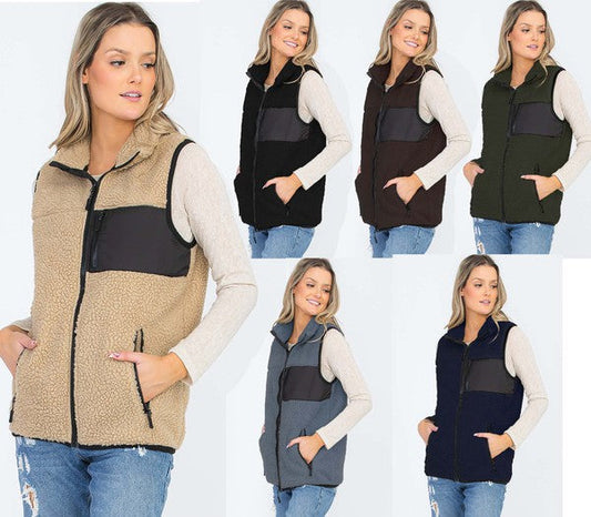 Stilla | Kvinders Sherpa Fleece Vest Top Jakke