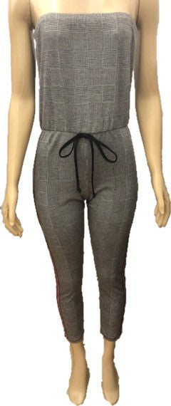 Stilla | Plaid Stripe Side Jumpsuit