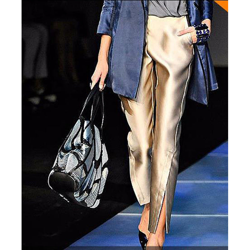 Dame elegant Couture-bukser med sidelæg og kvalitetsstof Stilla