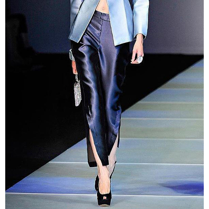 Dame elegant Couture-bukser med sidelæg og kvalitetsstof Stilla