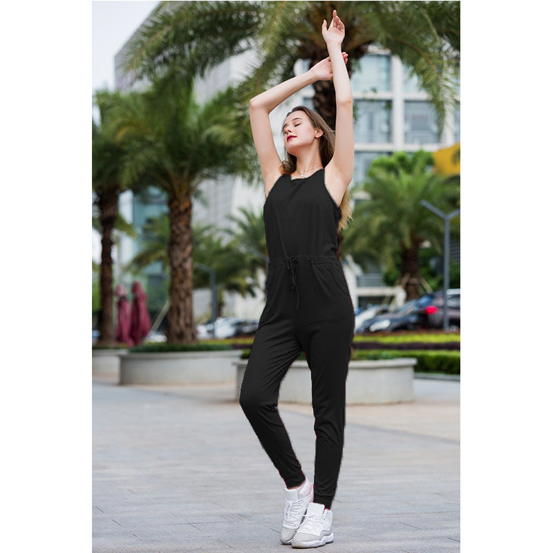 Dame jumpsuit med justerbar snor og sidelommer Stilla