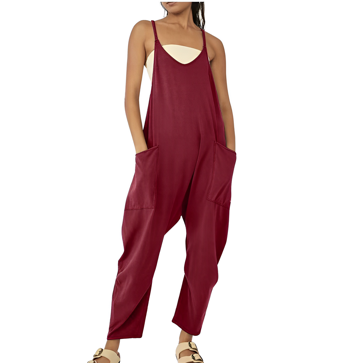Stilla | Casual Jumpsuit Uden Ærmer med Lommer til Kvinder