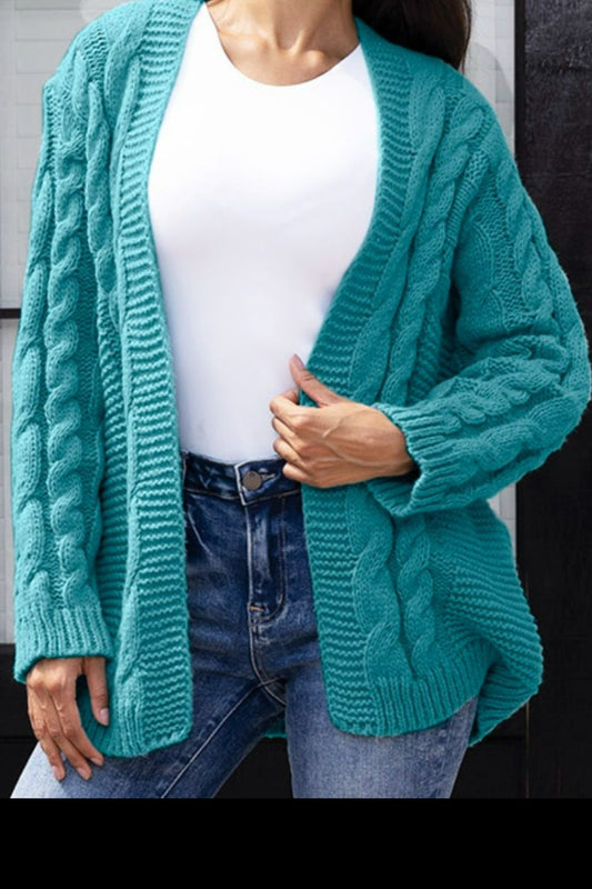 Stilla | Front Cable-Knit Cardigan