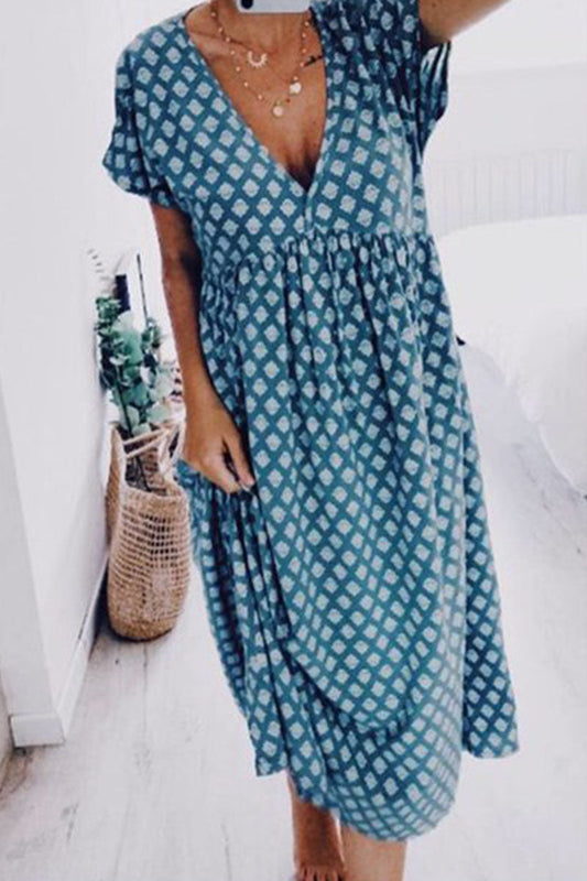 Stilla | Mode Street Print V-hals A-linienskjorter