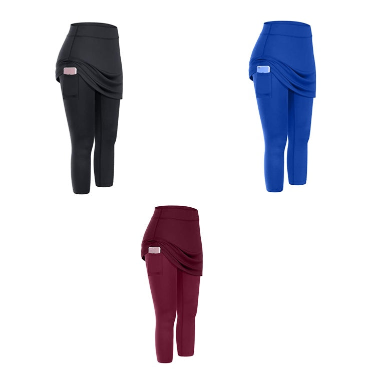 Stilla | Kvinders Tennis Skirted Leggings med Lommer