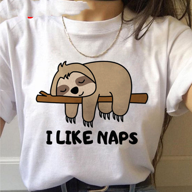 Stilla | Kawaii Sloth Printed T|shirt