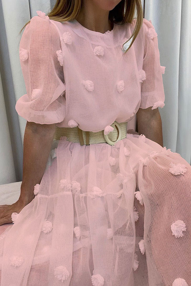 Stilla | Mode Elegant Solid Split Joint O-hals Prinsesse Kjoler