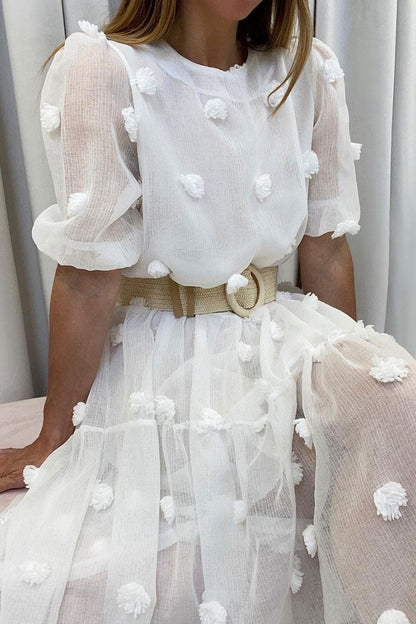 Stilla | Mode Elegant Solid Split Joint O-hals Prinsesse Kjoler