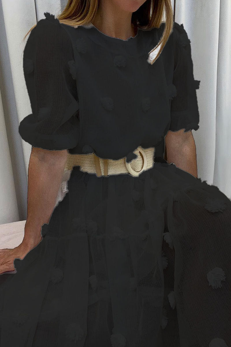 Stilla | Mode Elegant Solid Split Joint O-hals Prinsesse Kjoler