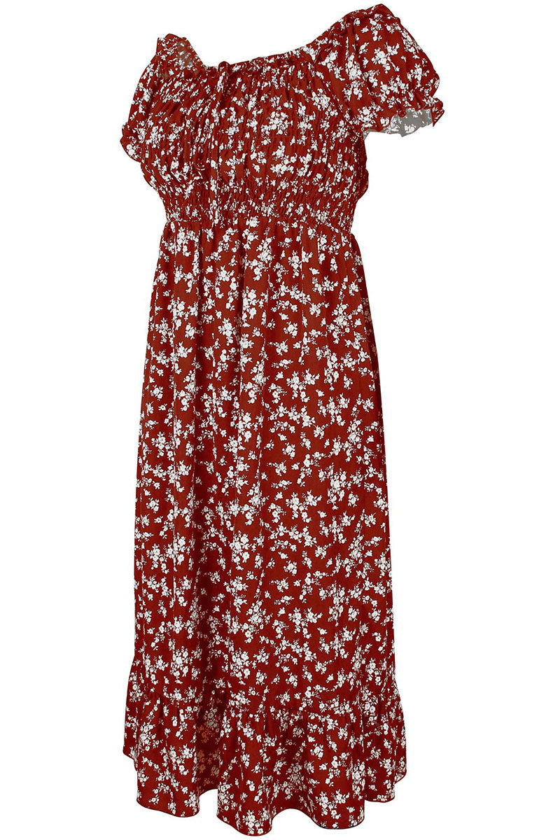 Stilla | Mode Street Print Patchwork Off the Shoulder A-linie Kjoler