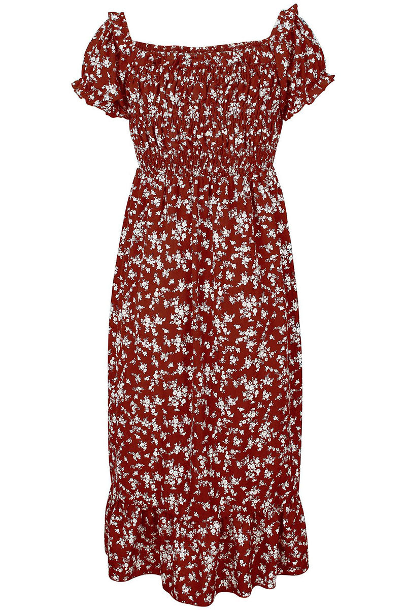 Stilla | Mode Street Print Patchwork Off the Shoulder A-linie Kjoler