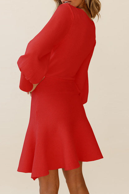 Stilla | Mode Berømtheder Solid Split Joint O-hals A-linie Kjoler