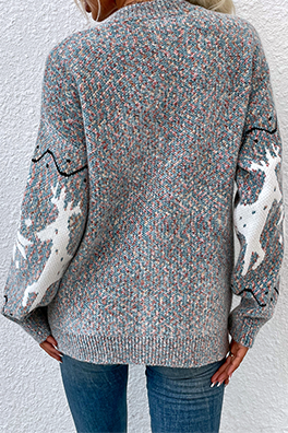 Stilla | Afslappet Wapiti Pocket Buckle V-hals Toppe