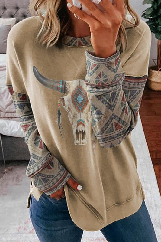 Stilla | Fritids Patchwork Hættebluser Med Rund Halssnit