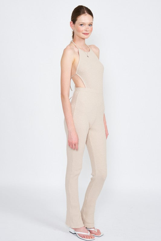 Stilla | Hals Jumpsuit Med Åben Ryg
