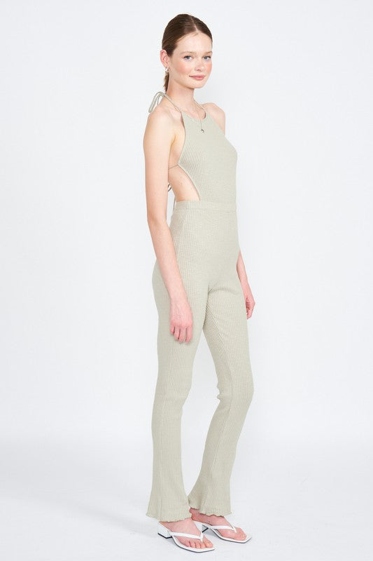 Stilla | Hals Jumpsuit Med Åben Ryg