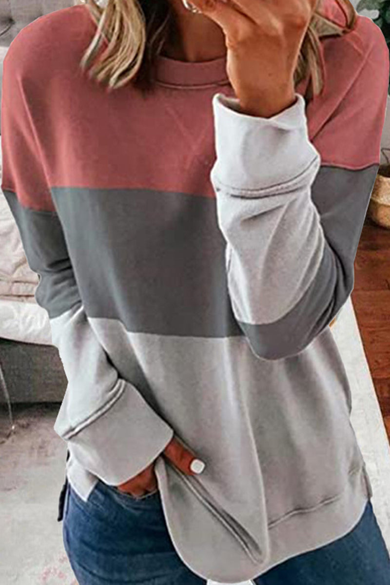 Stilla | Iøjnefaldende T-shirts med Rund Halsudskæring, Casual Patchwork Farver