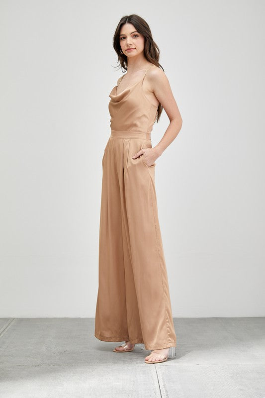 Stilla | Hals Trim Detalje Jumpsuit