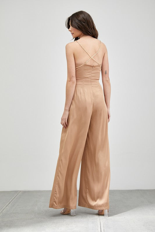 Stilla | Hals Trim Detalje Jumpsuit