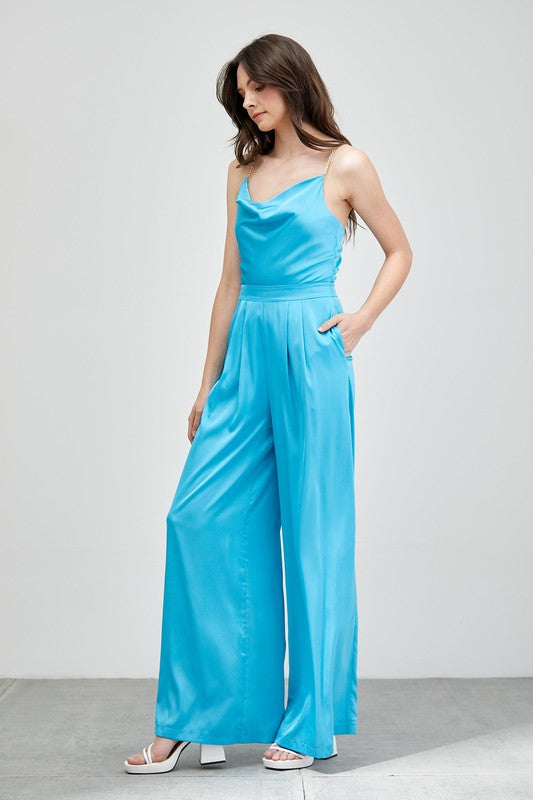 Stilla | Hals Trim Detalje Jumpsuit