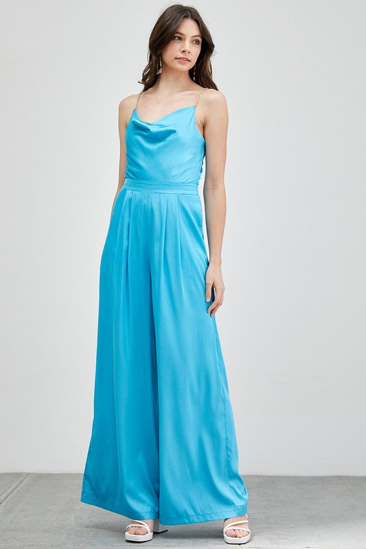 Stilla | Hals Trim Detalje Jumpsuit