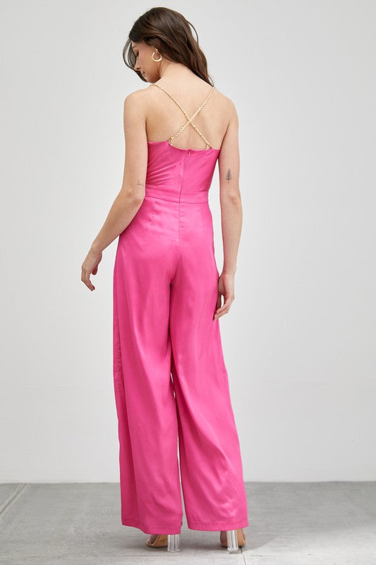 Stilla | Hals Trim Detalje Jumpsuit