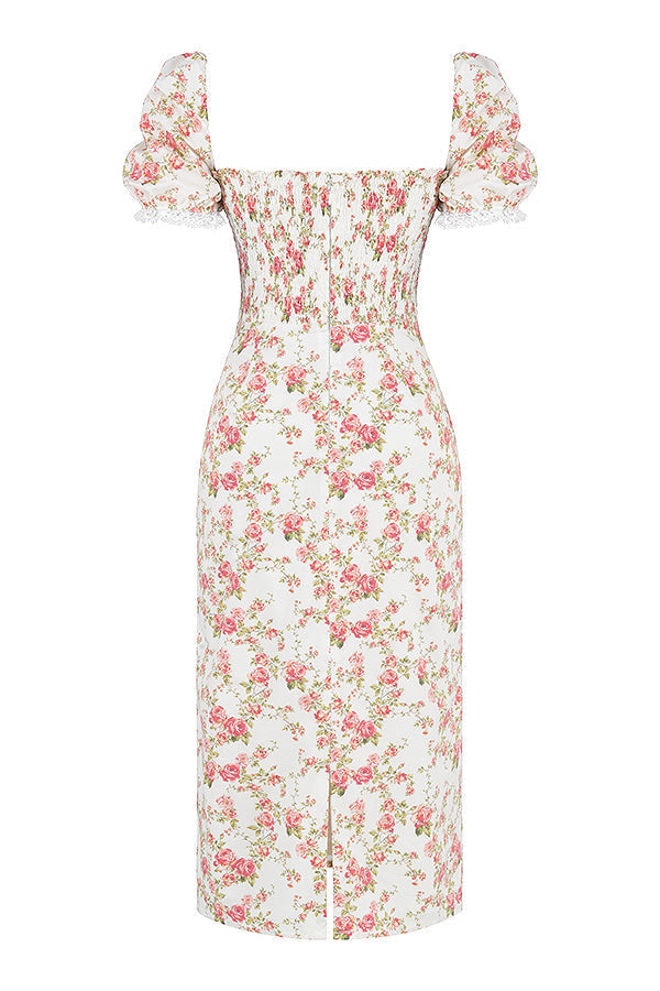 Stilla | Smocket Sommerkjole Med Haveprint