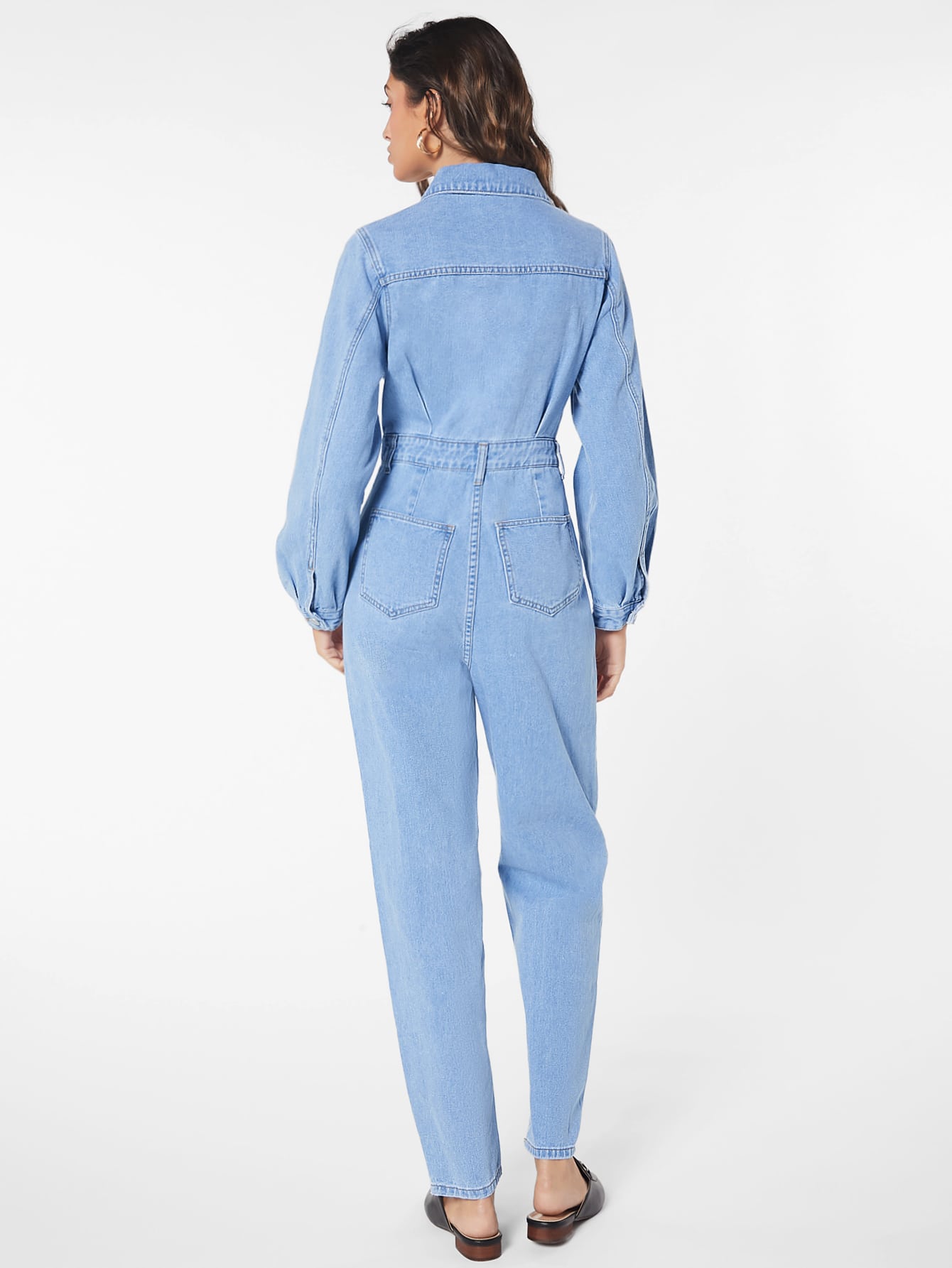 Stilla | Blues Jumpsuit Med Klaplomme Lavet Af Denim Med Knaplukning Foran