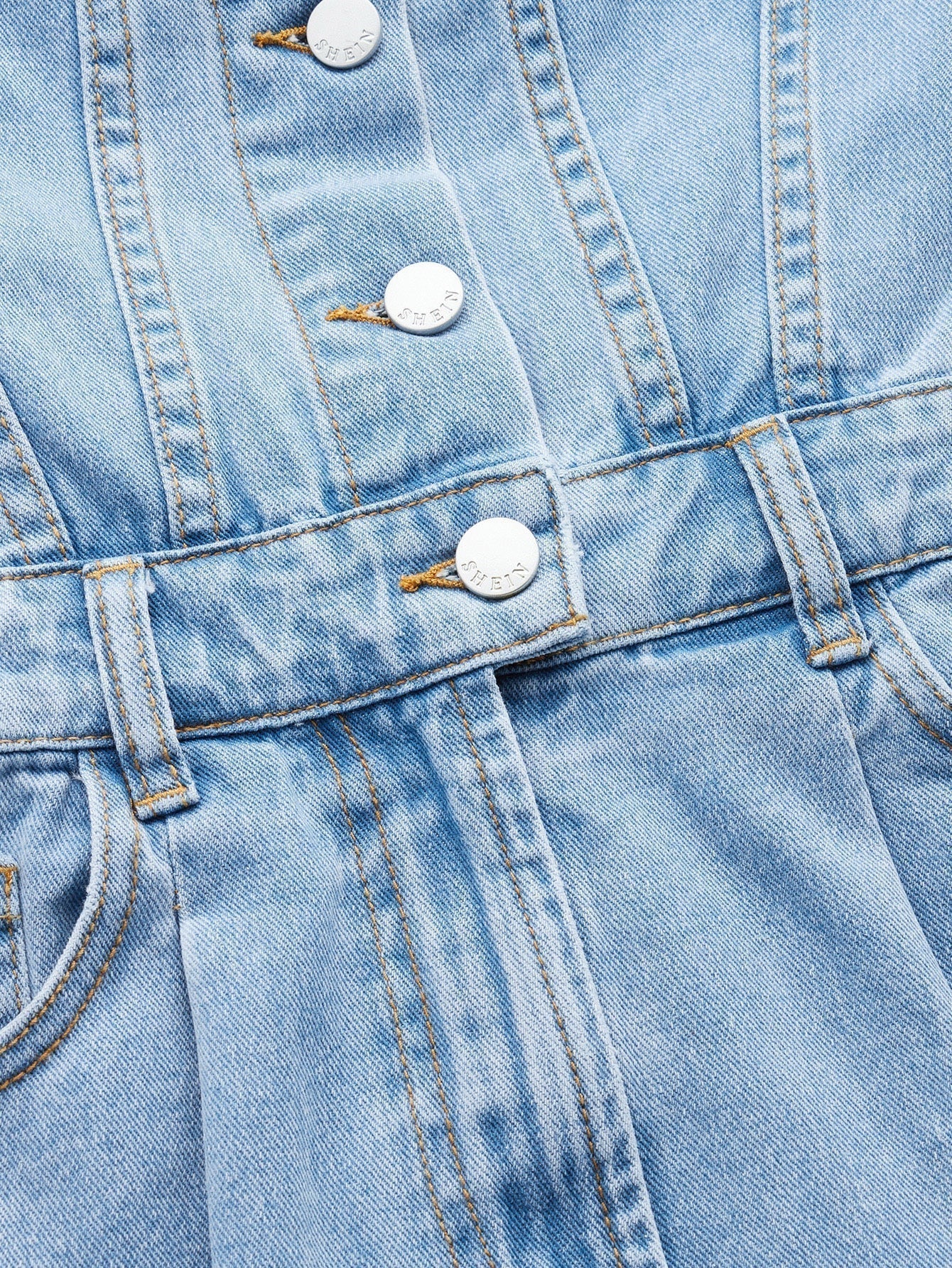 Stilla | Blues Jumpsuit Med Klaplomme Lavet Af Denim Med Knaplukning Foran