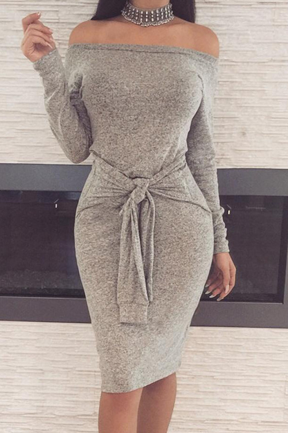 Stilla | Kjoler Blyantskørt Med Fra Skuldrene Solid Farve Patchwork Fra Gaden