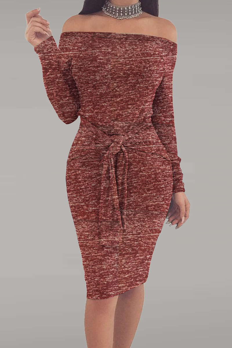 Stilla | Kjoler Blyantskørt Med Fra Skuldrene Solid Farve Patchwork Fra Gaden