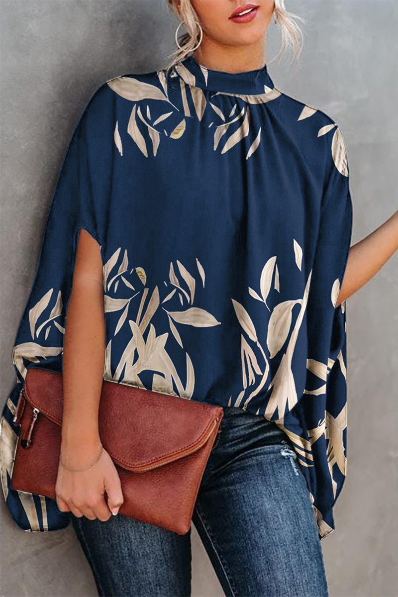 Stilla | Afslappet Print Print O Hals Bluser