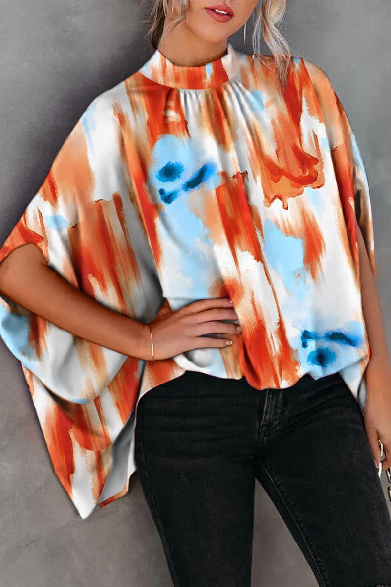 Stilla | Afslappet Print Print O Hals Bluser