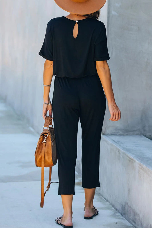 Stilla | Afslappet Simplicity Solid Solid Color O Hals Regular Jumpsuits