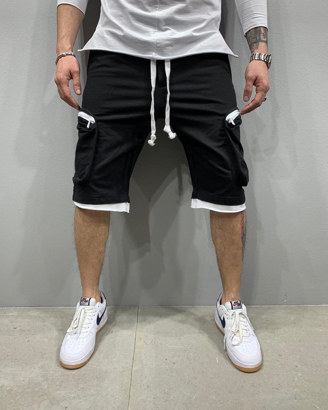 Herren Sportliche Cargo-Shorts med sidelommer og afslappet pasform Stilla