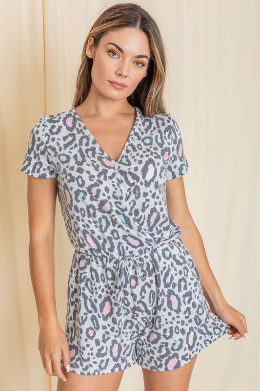 Stilla | Ærme Dyreprint Jumpsuit