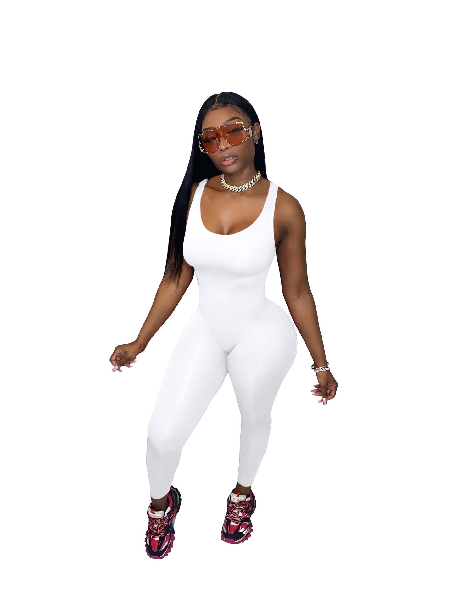 Dame Sporty sømløs jumpsuit med figursyet snit Stilla